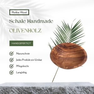 Schälchen rund Freihand-geformt Handgefertigt Olivenholz