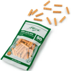 PURIZE Aktivkohlefilter XTRA Slim 6mm im Beutel Spion – 50 Stück