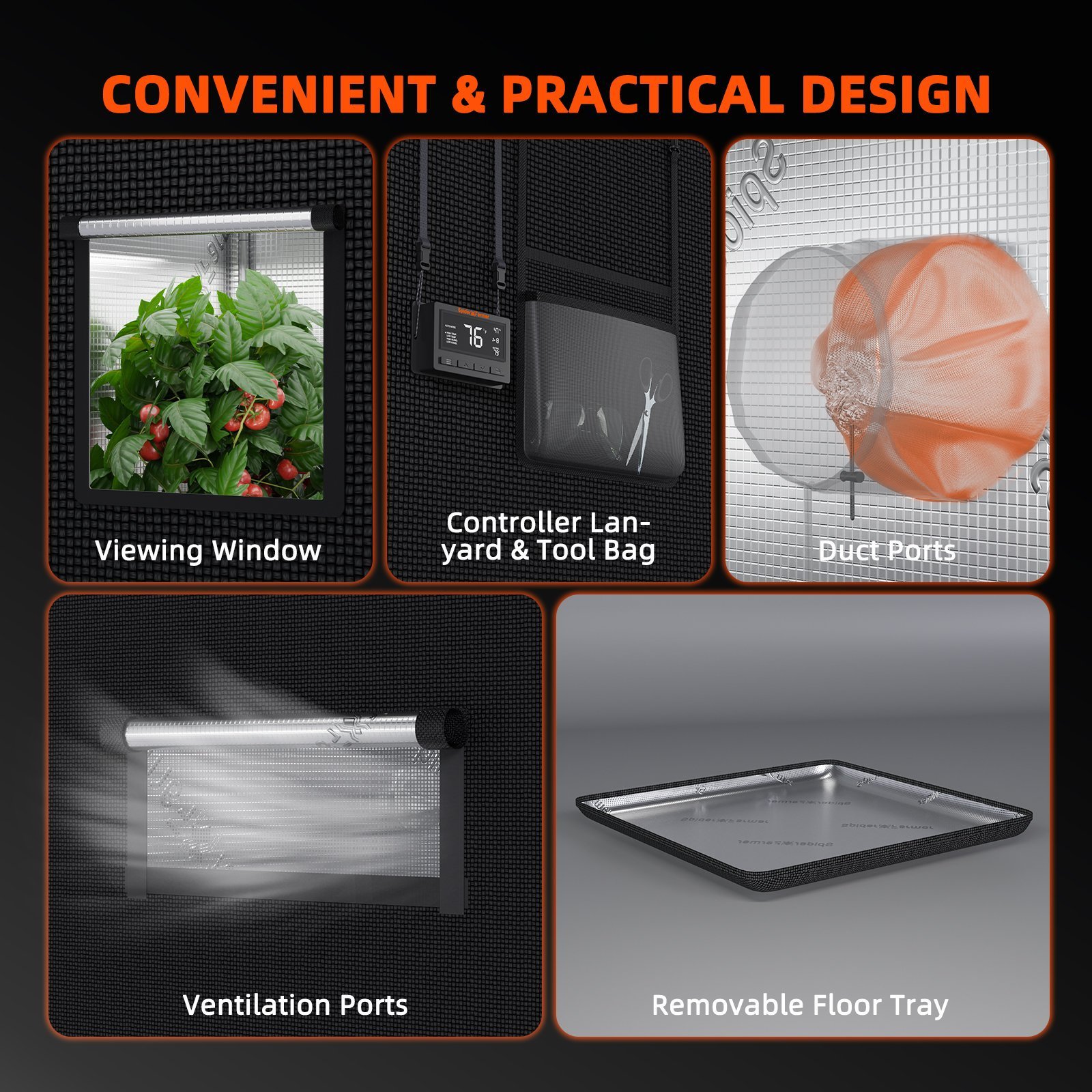 Spider Farmer Automatisiertes Growbox Komplettset – 150×150×200cm für 9 Pflanzen G1000W 13