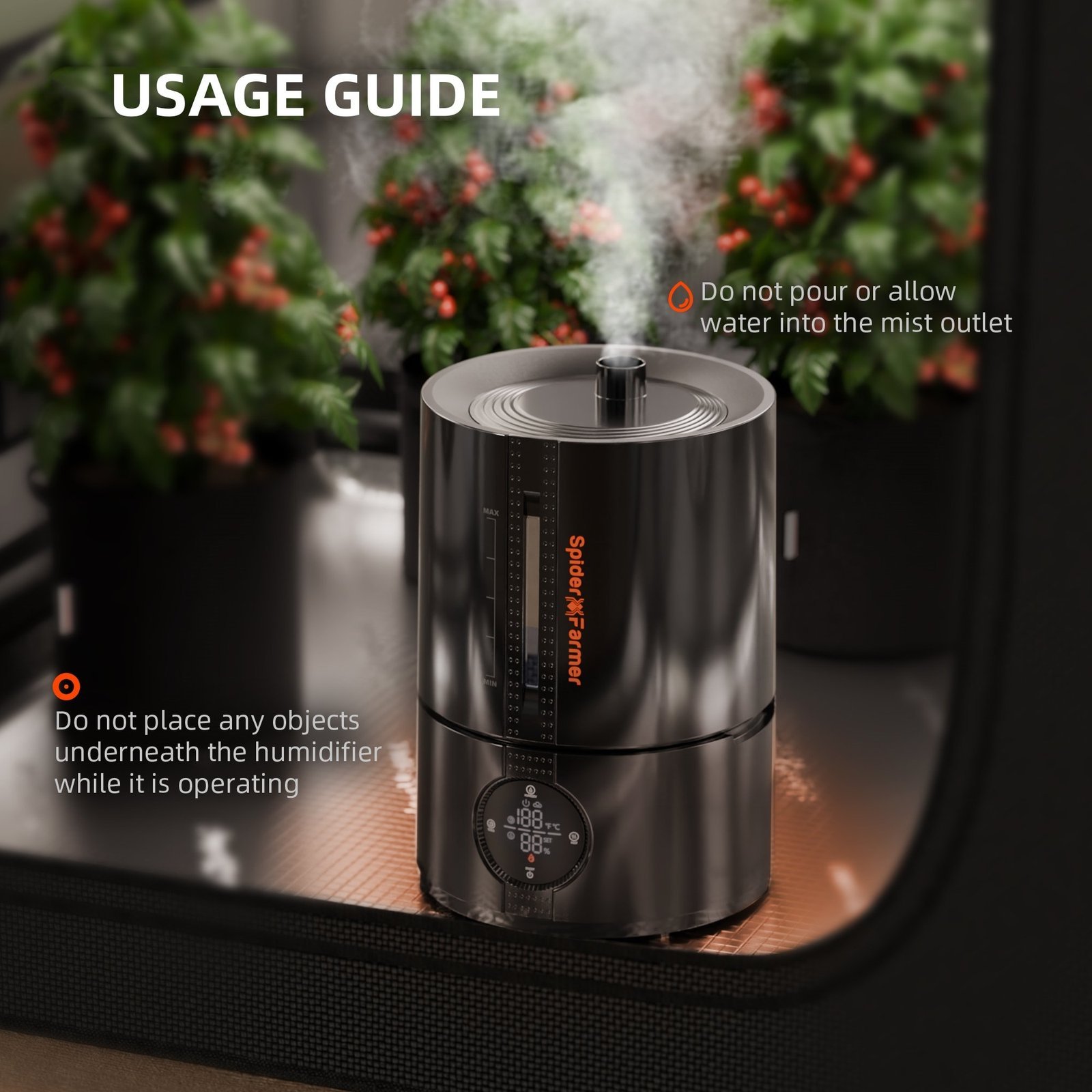 Spider Farmer Luftbefeuchter 5L Cool Mist 9