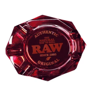 RAW Ruby Red Glas Aschenbecher