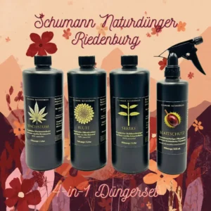 Schumann Naturdünger 4-in-1 Set Wachstum-Blüte-Stärke-Blattschutz – regional aus Riedenburg