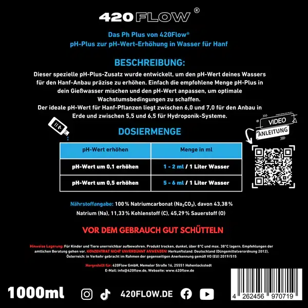 420flow Das pH Minus & pH Plus Konzentrat Set 6