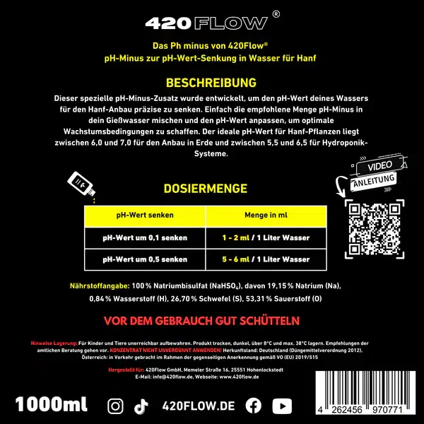 420flow Das pH Minus & pH Plus Konzentrat Set 7