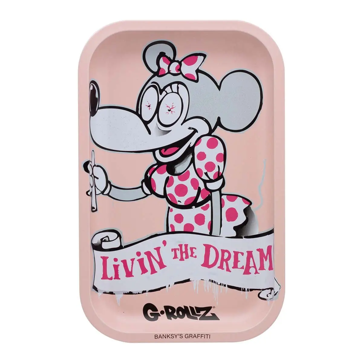 G Rollz Banksys Graffiti Livin the Dream Medium Tray 17.5 x 27.5 cm