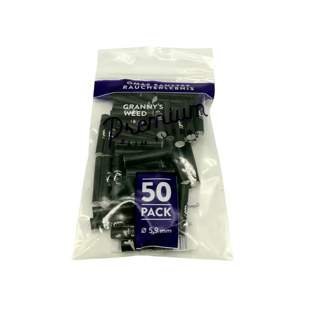 Grannys Weed Aktivkohlefilter Premium schwarz 6mm