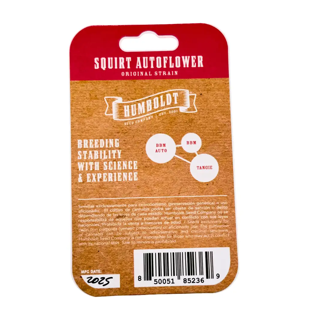 Humboldt Seed Co Squirt Auto Verpackung hinten