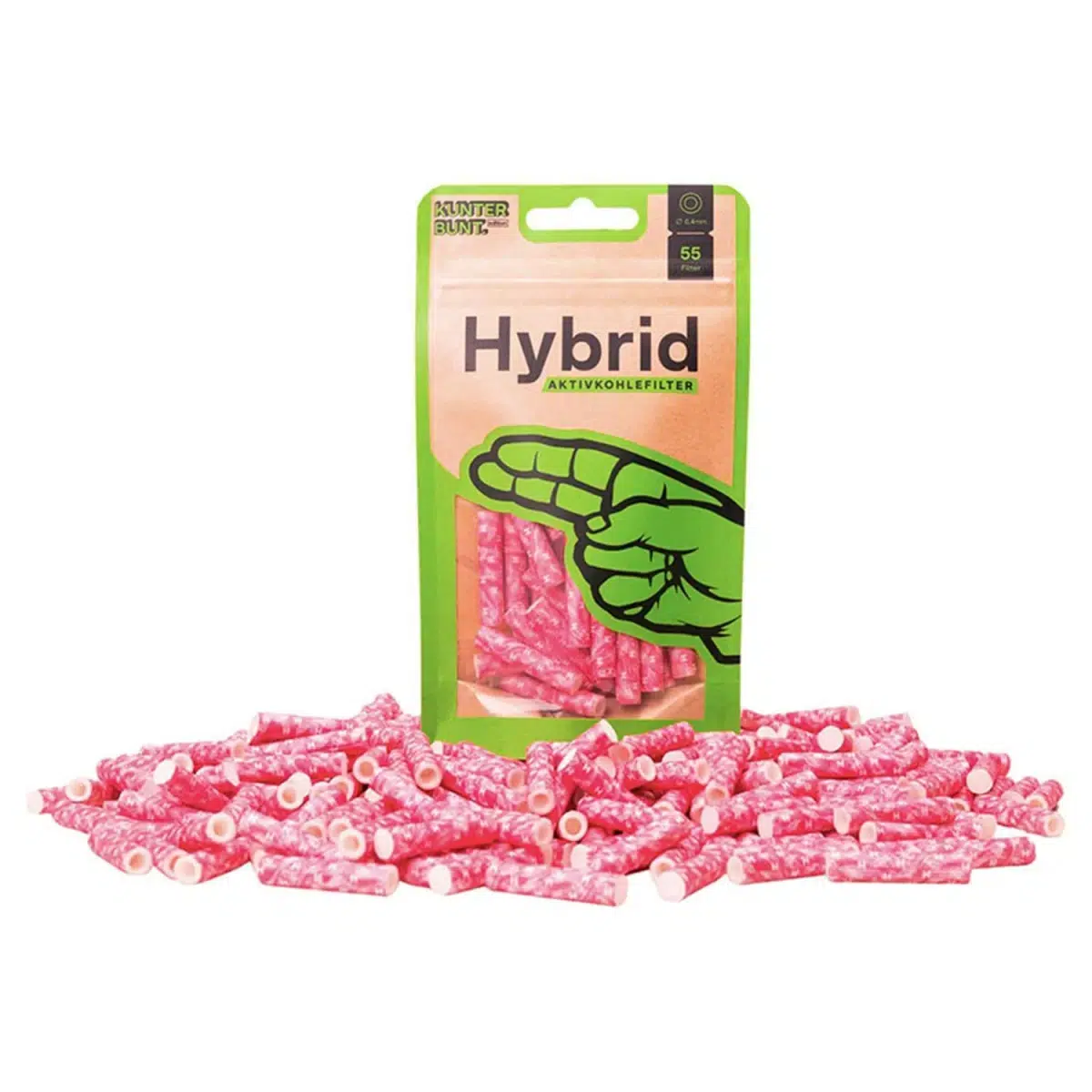 Hybrid Supreme Aktivkohlefilter 55 Stück Magenta Ø 6
