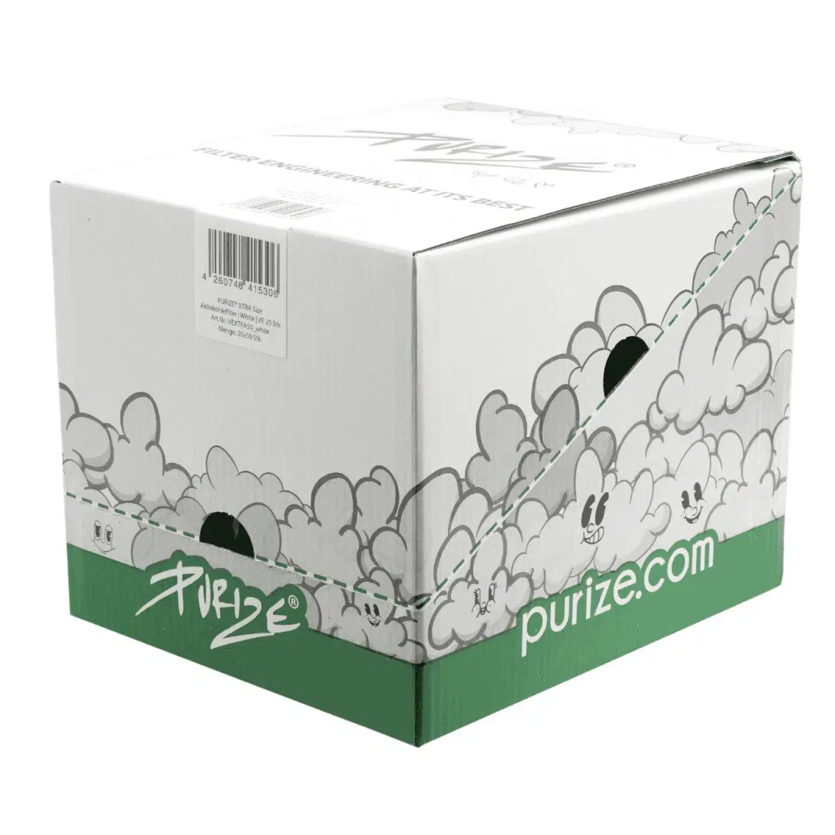 PURIZE Aktivkohlefilter XTRA Slim 6mm im Beutel Weiß 2