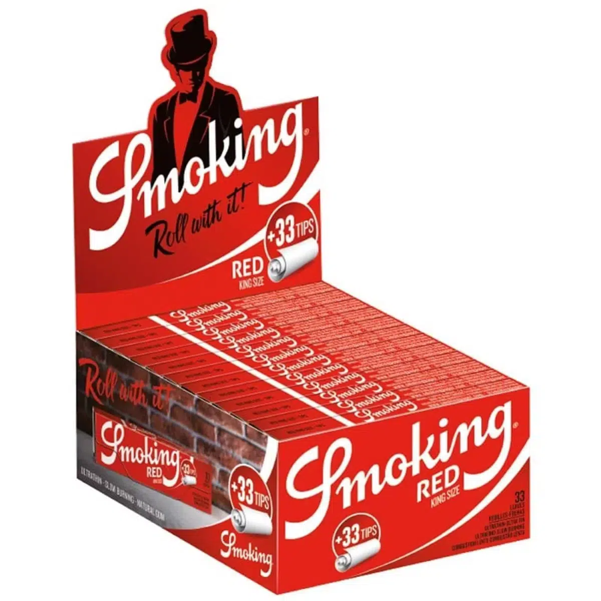 Smoking Red Papers King Size Tips 33 Blatt