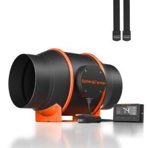 Spider Farmer 6 Zoll Inline-Kanalventilator 402 CFM mit GGS-Controller für Growzelte – Abluftventilator