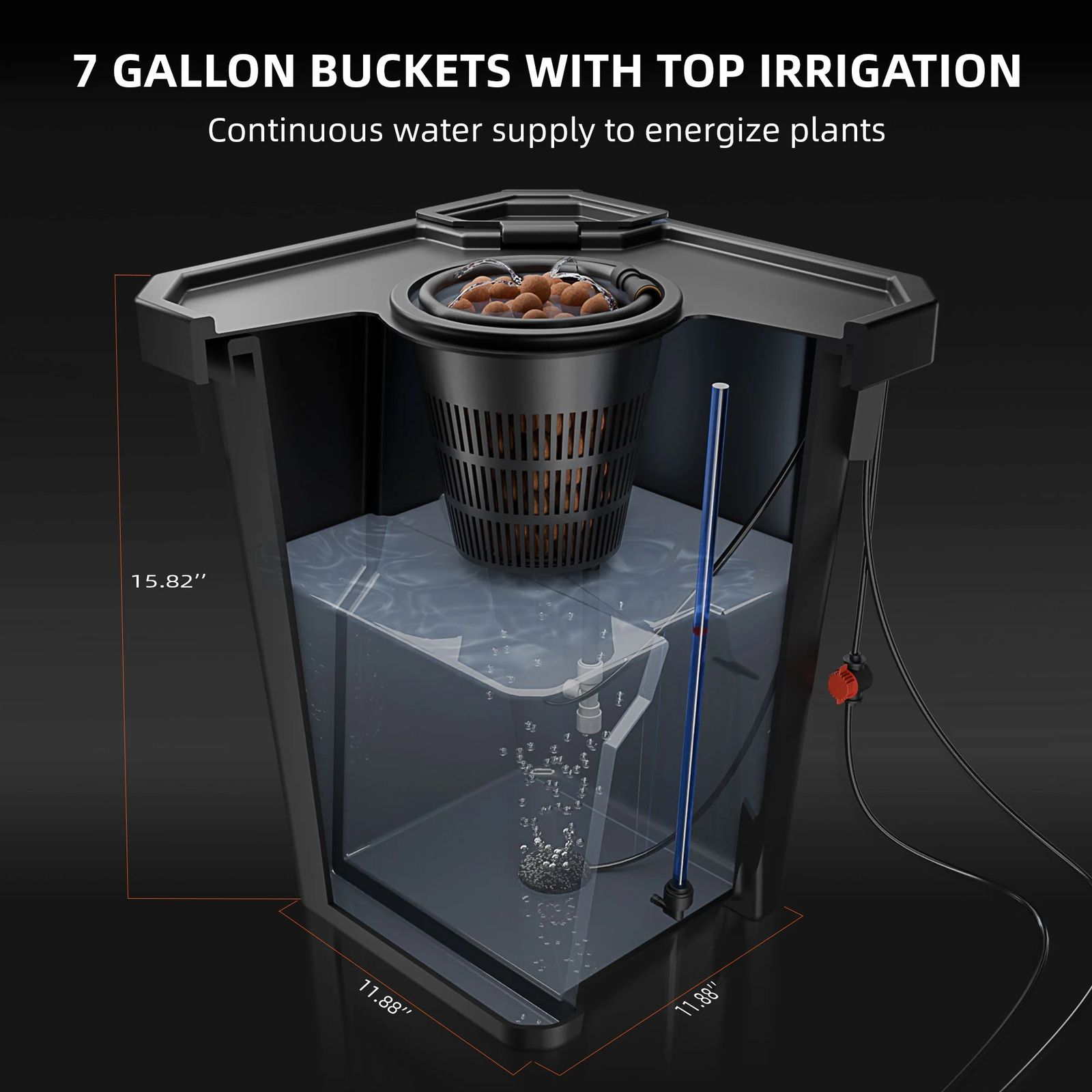 Spider Farmer DWC Hydroponics Grow System mit Top Drip Kit 4 Eimer 7