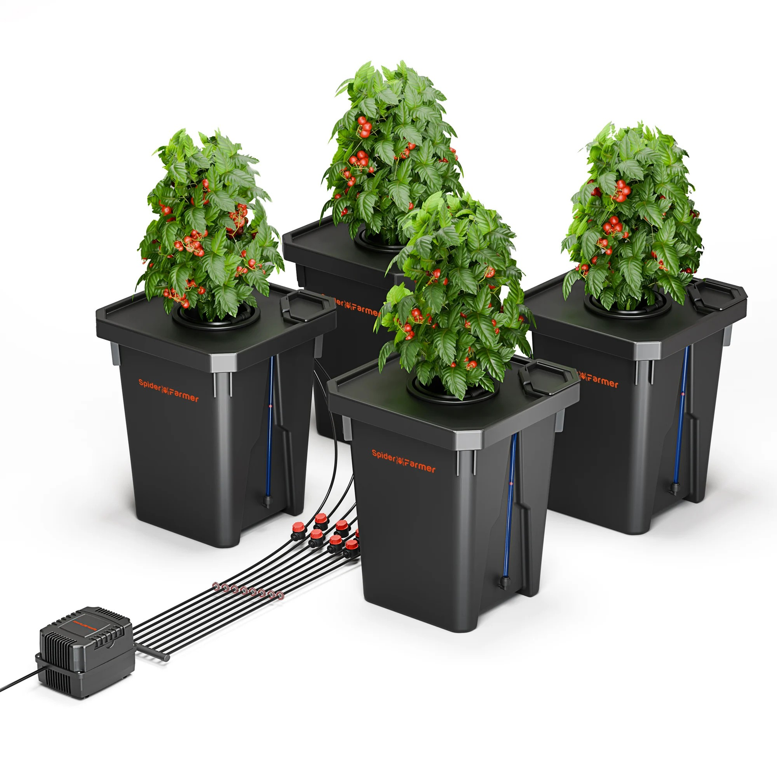 Spider Farmer DWC Hydroponics Grow System mit Top Drip Kit 4 Eimer
