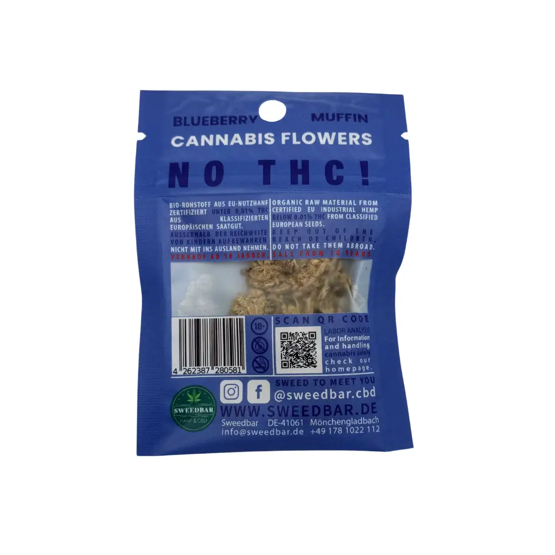 Sweedbar CBD Blueberry Muffin 1g hinten