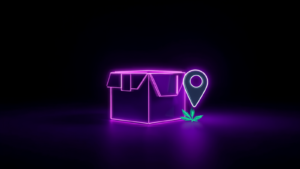 Neon-Paket mit Standort-Pin und Hanfblatt – Lieferung und Abholung bei Moin Kiffers in Paderborn