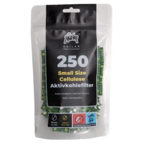 Kailar Aktivkohlefilter Cellulose Slim 6mm Grün (250 Stück)
