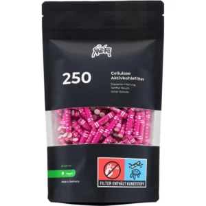 Kailar Aktivkohlefilter Cellulose Slim 6mm Pink (250 Stück)