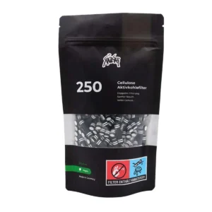 Kailar Aktivkohlefilter Cellulose Slim 6mm Schwarz (250 Stück)