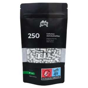 Kailar Aktivkohlefilter Cellulose Slim 6mm Weiß (250 Stück)