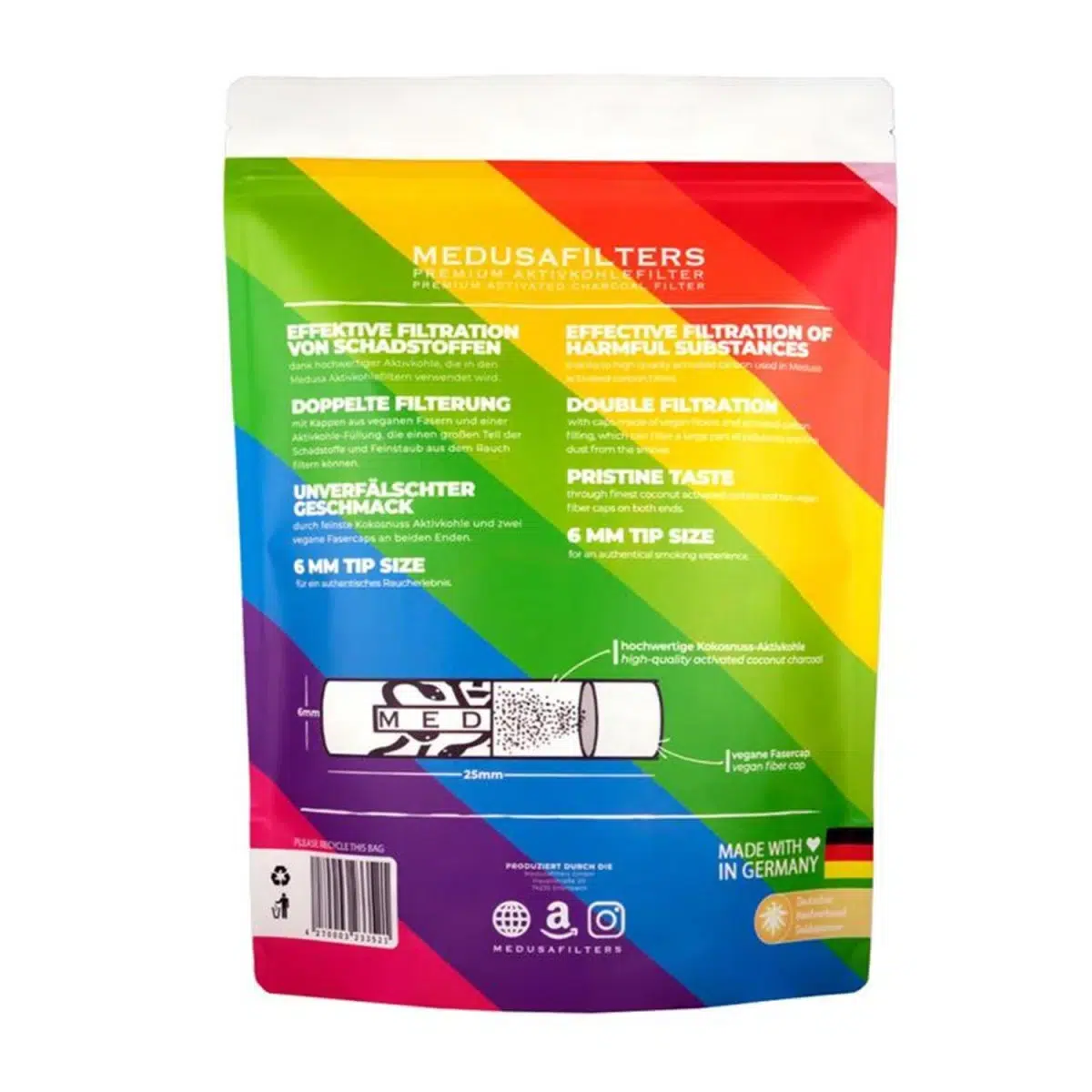 Medusafilters Aktivkohlefilter 6mm Mixed - 1000 Stück – Bild 2