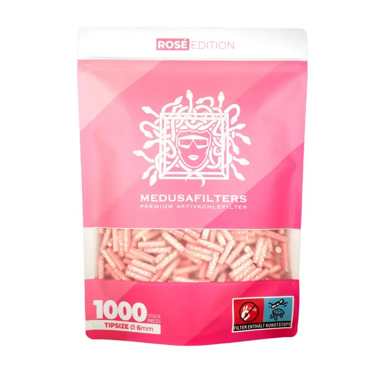 Medusafilters Aktivkohlefilter 6mm Rosé - 1000 Stück