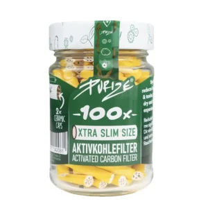 PURIZE Aktivkohlefilter XTRA Slim 6mm Gelb im Glas