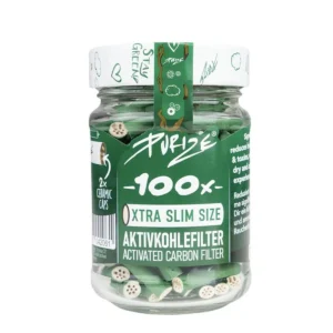PURIZE Aktivkohlefilter XTRA Slim 6mm Grün im Glas