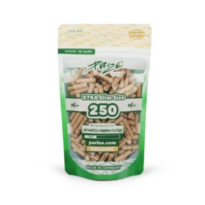 PURIZE Aktivkohlefilter XTRA Slim 6mm – Organic, 250 Stück