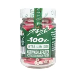 PURIZE Aktivkohlefilter XTRA Slim 6mm Pink im Glas