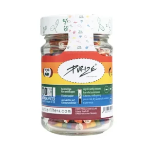 PURIZE Aktivkohlefilter XTRA Slim 6mm Rainbow im Glas