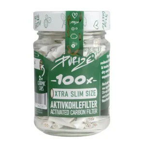 PURIZE Aktivkohlefilter XTRA Slim 6mm weiß im Glas
