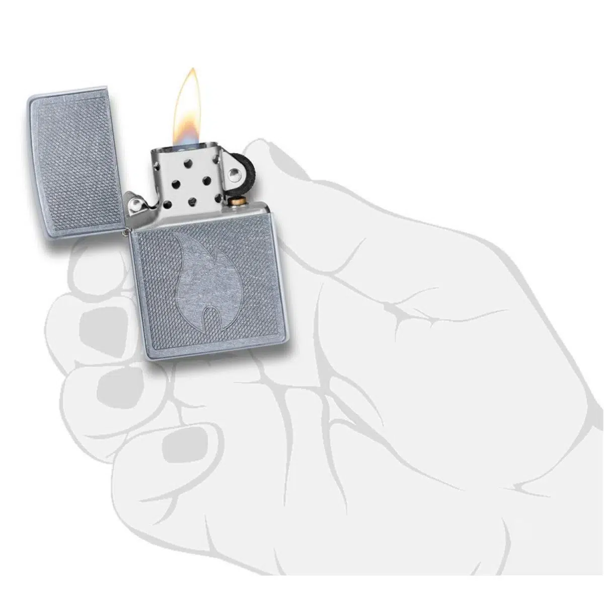 Zippo Benzinfeuerzeug 207 Zippo Flame Design – Bild 5