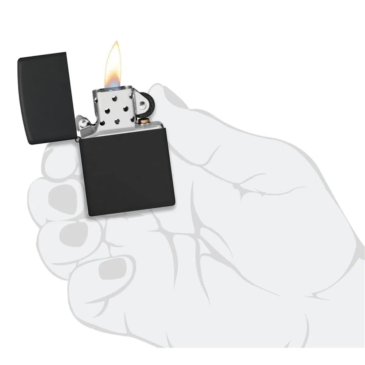 Zippo Benzinfeuerzeug BLACK MATTE – Bild 5