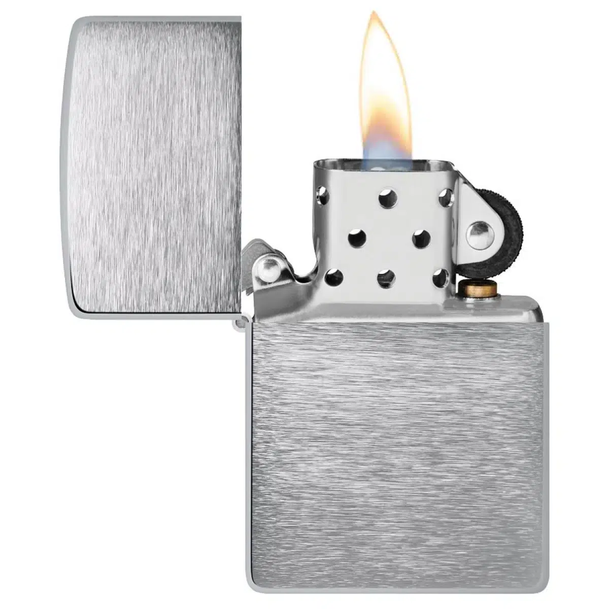 Zippo Benzinfeuerzeug BRUSHED CHROME – Bild 2