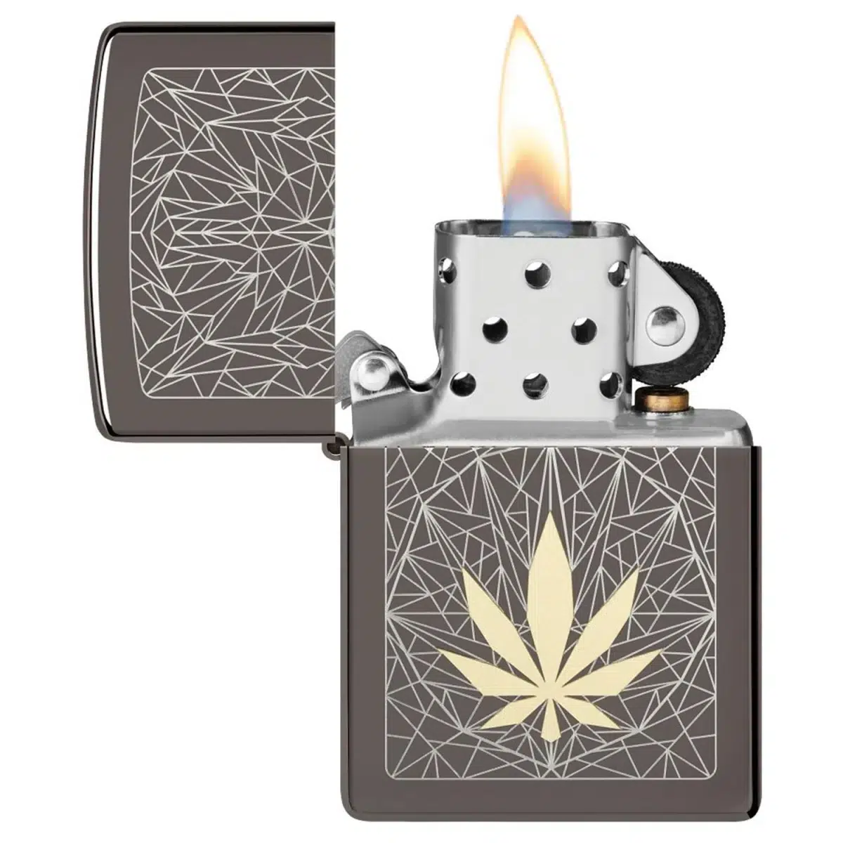 Zippo Benzinfeuerzeug Cannabis Design – Bild 2