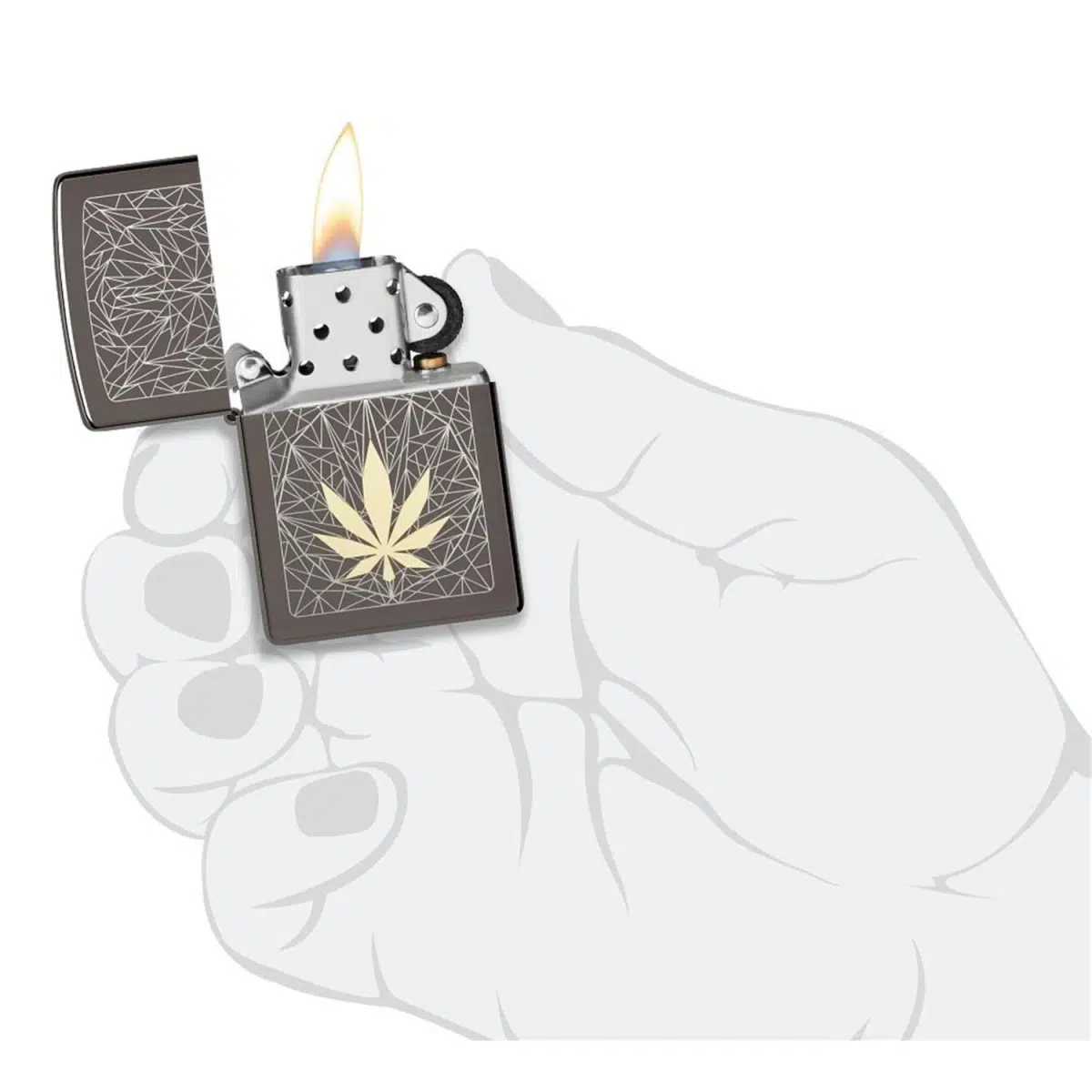 Zippo Benzinfeuerzeug Cannabis Design – Bild 5