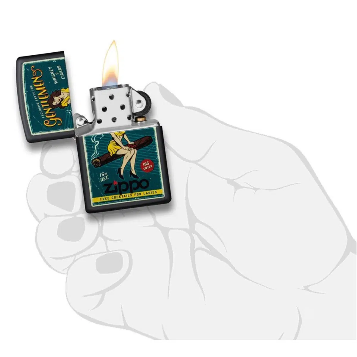 Zippo Benzinfeuerzeug Cigar Girl Design – Bild 5