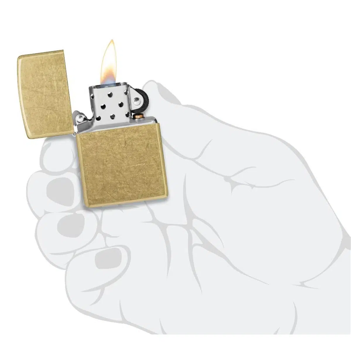 Zippo Benzinfeuerzeug Street Brass – Bild 5