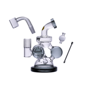 Goody Glass Atom Mini Dab-Rig Set (4-teilig) – Anthrazit