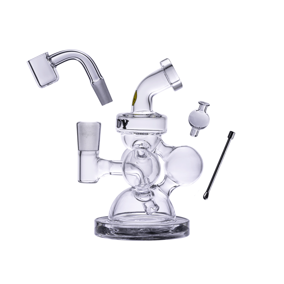 Goody Glass Atom Mini Dab-Rig Set (4-teilig) – Clear – Bild 2
