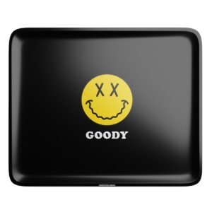 Goody Glass Big Face Rolling Tray – Schwarz, Large