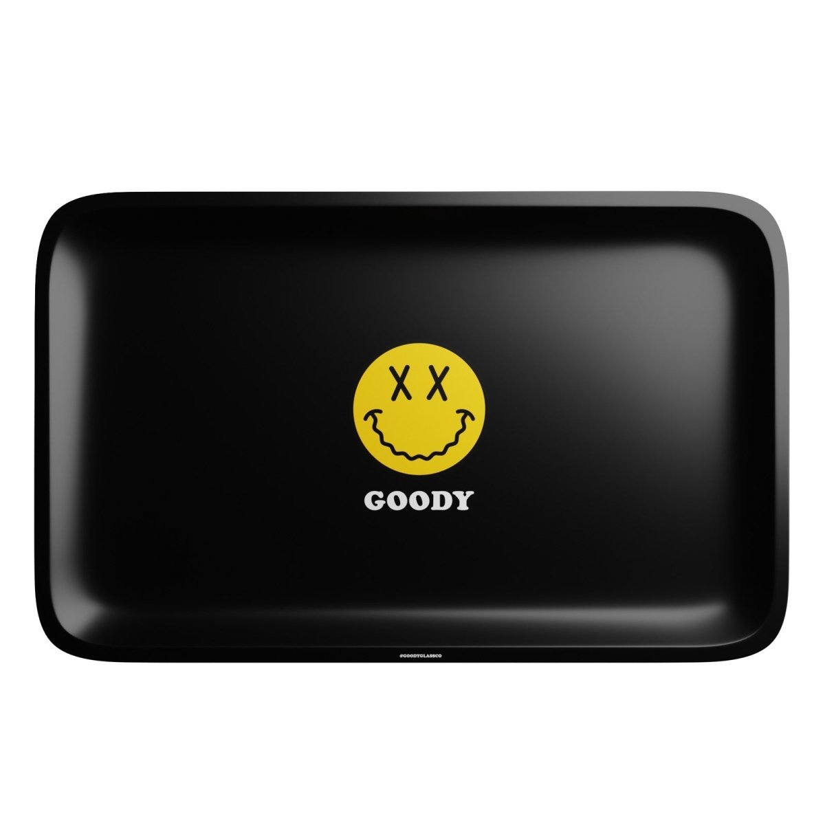 Goody Glass Big Face Rolling Tray – Schwarz, Medium