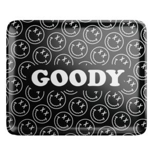 Goody Glass Pattern Face Rolling Tray – Schwarz, Large