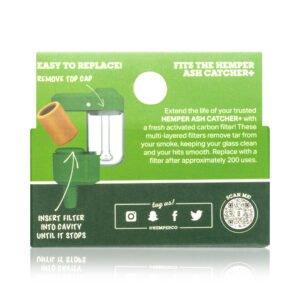 HEMPER Ash Catcher Plus Ersatz-Aktivkohlefilter – 3er Pack