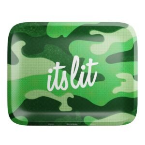 HEMPER It’s Lit Light Green Camo Rolling Tray – Small
