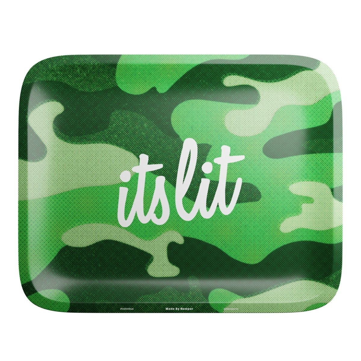 HEMPER It's Lit Light Green Camo Rolling Tray – Small