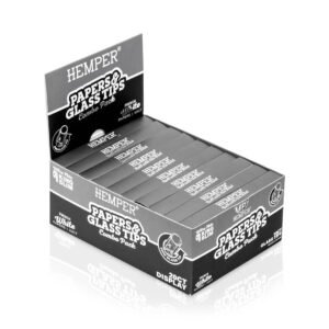 HEMPER King Size Blättchen-Heft mit 6 mm Glasfilter – Classic White