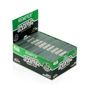 HEMPER King Size Blättchen-Heft mit 6 mm Glasfilter – Natural Brown