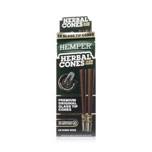 HEMPER King Size Cones aus Teeblatt mit Glasfilter – Natural