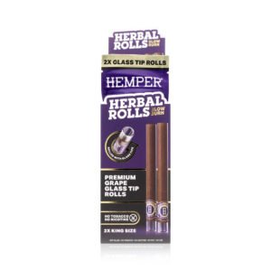 HEMPER King Size Rolls aus Teeblatt mit Glasfilter – Grape
